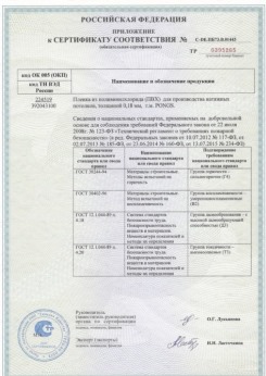2015.06.25 Верхняя Пышма - Pongs. Приложение к сертификату соответствия